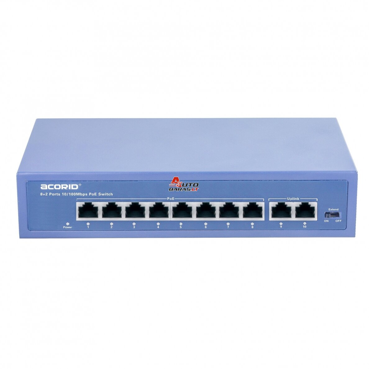 10 prievadų komutatorius Acorid CS1110PG (8 PoE, 2 Uplink, gigabit, 5.6 Gbps)