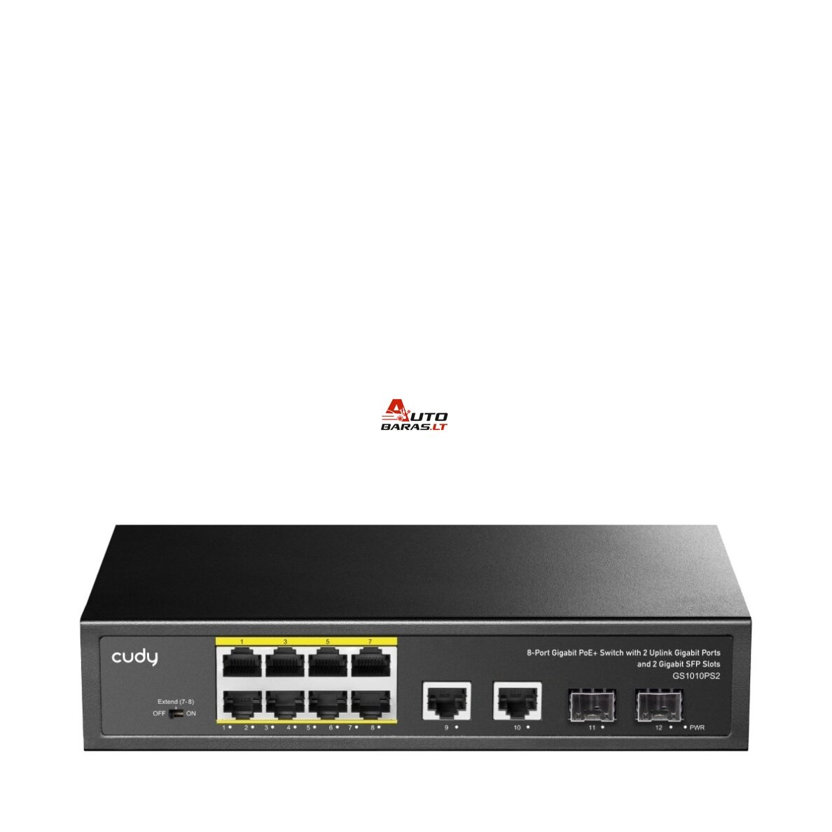 10 prievadų komutatorius CUDY GS1010PS2