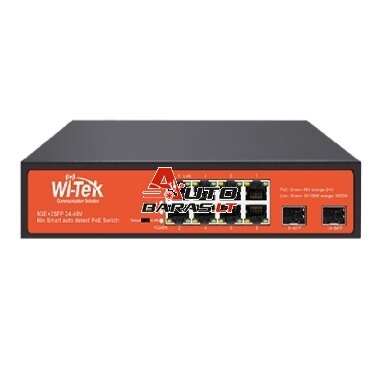 10 prievadų, 8 PoE prievadų komutatorius Wi-Tek WI-PS310GF-UPS+ 10 prievadų, 8 PoE prievadų komutatorius Wi-Tek WI-PS310GF-UPS+