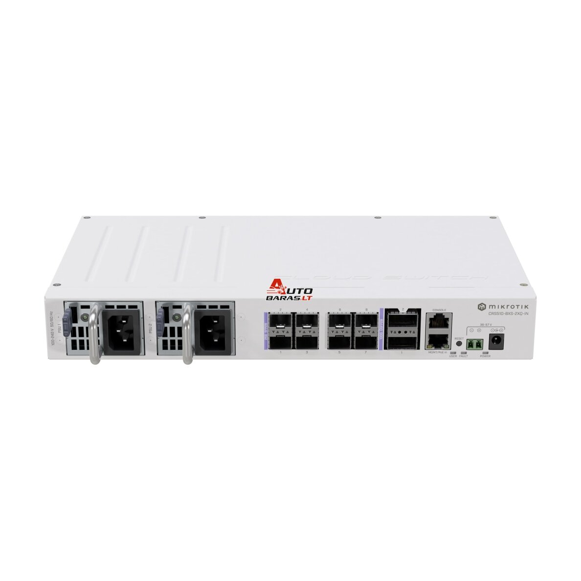 12 prievadų komutatorius MikroTik CRS510-8XS-2XQ-IN