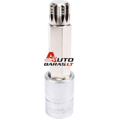 1/2" Galvutė su 100L SPLINE M17 antgaliu (prailginta) 1/2" Galvutė su 100L SPLINE M17 antgaliu (prailginta)