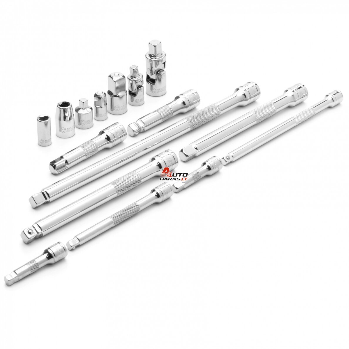 SATA 1/4''+3/8'' Adapterių ir priedų rinkinys 16vnt. 3
