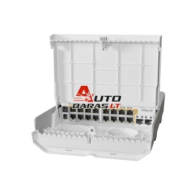 18 prievadų komutatorius Mikrotik Cloud Smart Switch CRS318-16P-2S+OUT