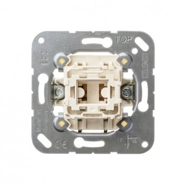 1 kl. jungiklio mechanizmas JUNG 501U (baltas, 10A/250V) 1 kl. jungiklio mechanizmas JUNG 501U (baltas, 10A/250V)