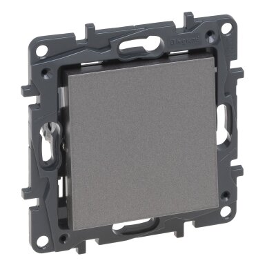 1 klavišo jungiklis Legrand Niloe Step 863401 (pilkas)