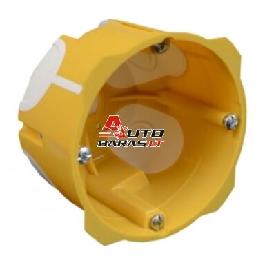 1 vietos dėžutė į gipsą Kopos KPL 64-50/LD_NA (68mm, garsą slopinanti, geltona) 1 vietos dėžutė į gipsą Kopos KPL 64-50/LD_NA (68mm, garsą slopinanti, geltona)