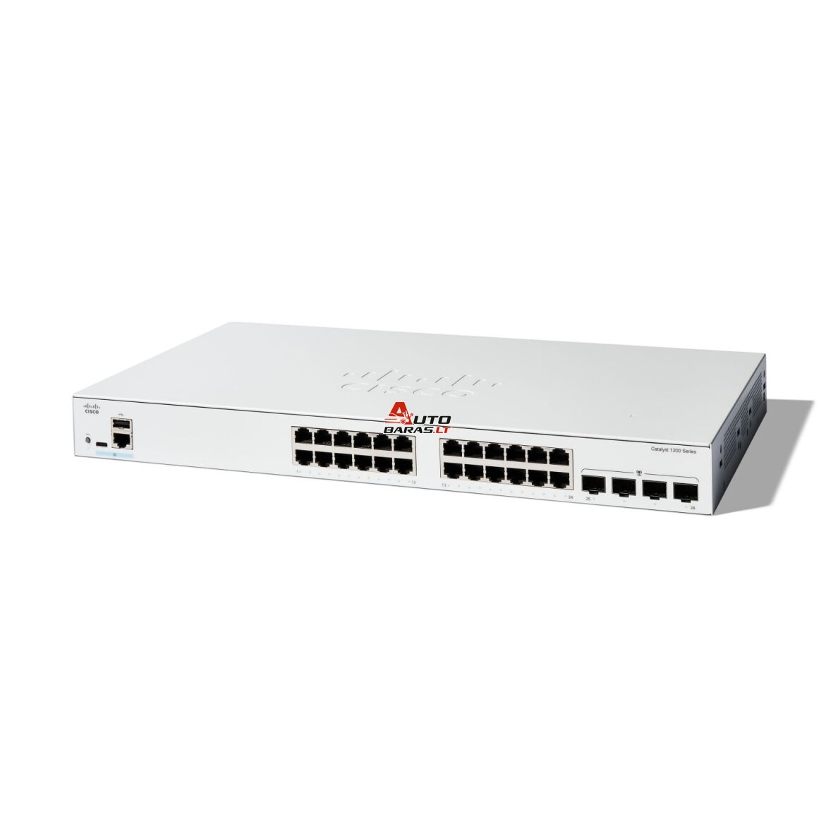 24 prievadų komutatorius Cisco Catalyst C1200-24T-4G (24x1Gb LAN, 4xSFP, L2/L3, 56Gbps)