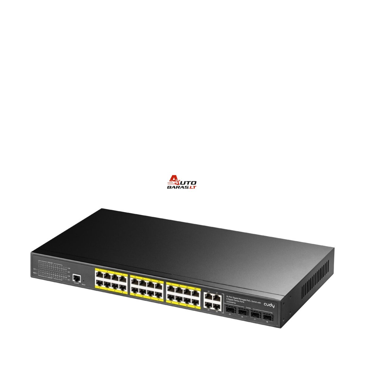 24 prievadų valdomas komutatorius CUDY GS2028PS4-300W
