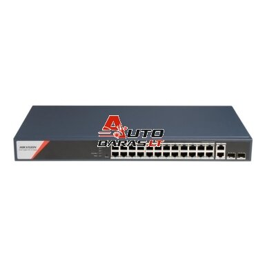 26 prievadų, 24 PoE prievadų komutatorius Hikvision DS-3E1528HP-SI-24P2T2F 26 prievadų, 24 PoE prievadų komutatorius Hikvision DS-3E1528HP-SI-24P2T2F