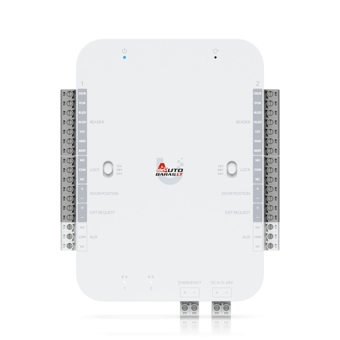 2 durų kontroleris Ubiquiti UA-Retrofit-Hub-2 (Wiegand, OSDP, 12/24V DC, 2x RJ45)
