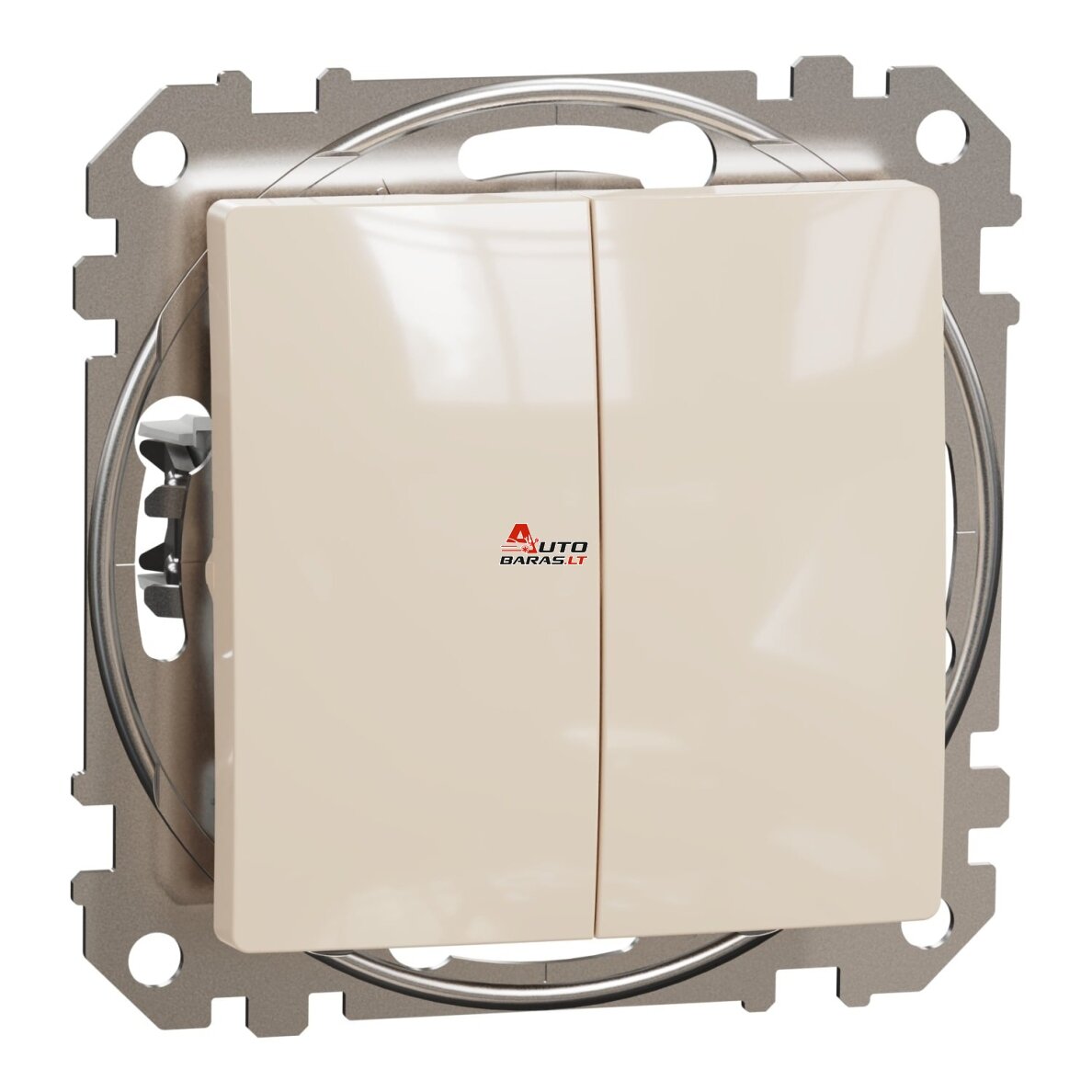 2 klavišų jungiklis Schneider Sedna Design SDD112105 (kreminis)