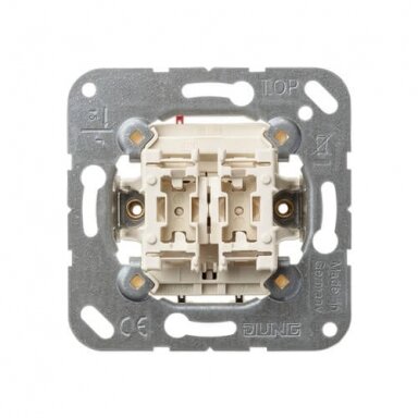 2 kl. jungiklio mechanizmas JUNG 505U (baltas, 10A/250V) 2 kl. jungiklio mechanizmas JUNG 505U (baltas, 10A/250V)