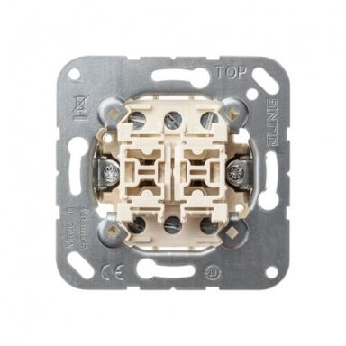 2 kl. perjungiklio mechanizmas JUNG 509U (baltas, 10A/250V) 2 kl. perjungiklio mechanizmas JUNG 509U (baltas, 10A/250V)