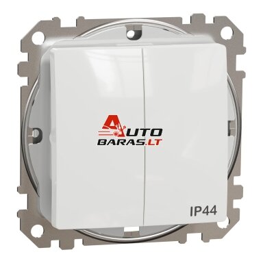 2 klavišų jungiklis Schneider Sedna Design SDD211105 (baltas, IP44) 2 klavišų jungiklis Schneider Sedna Design SDD211105 (baltas, IP44)