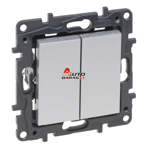 2 klavišų jungiklis Legrand Niloe Step 863305 (pilkas)