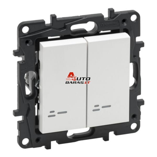 2 klavišų perjungiklis Legrand Niloe Step 863118 (baltas, LED indikacija)