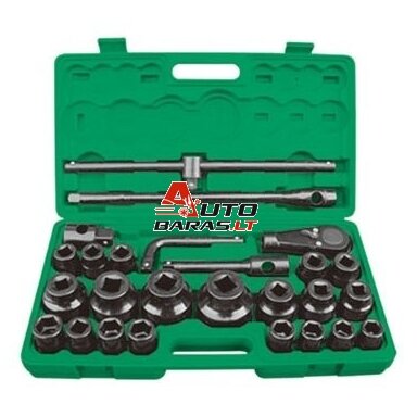 3/4" + 1" Galvučių rinkinys 26vnt.