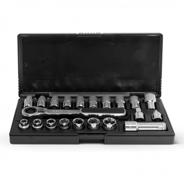 SATA 3/8" Galvučių rinkinys 21vnt.