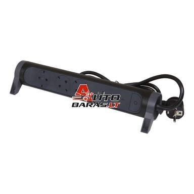 3-vietų ilgiklis su įžeminimu + USB A ir C Legrand 694512 (1.5m, su jungikliu, juodas) 3-vietų ilgiklis su įžeminimu + USB A ir C Legrand 694512 (1.5m, su jungikliu, juodas)