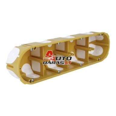 4 vietų dėžutė į gipsą Kopos KPL 64-50/4LD_NA (68mm, garsą slopinanti, geltona) 4 vietų dėžutė į gipsą Kopos KPL 64-50/4LD_NA (68mm, garsą slopinanti, geltona)