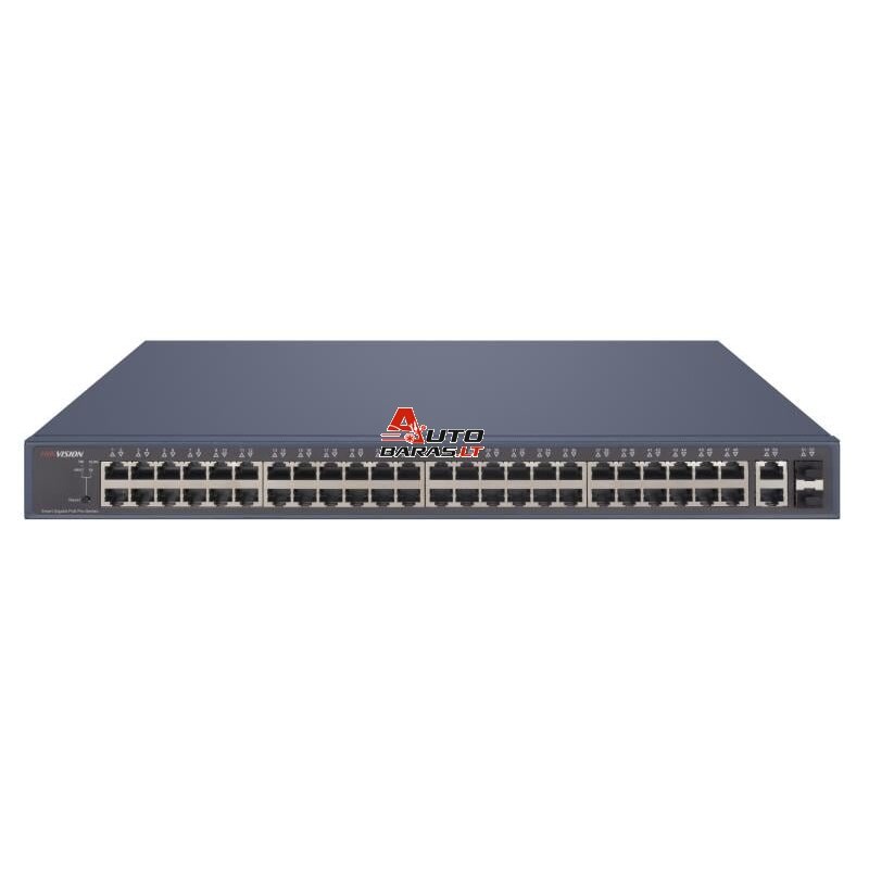52 prievadų, 48 PoE prievadų komutatorius Hikvision DS-3E1552P-SI