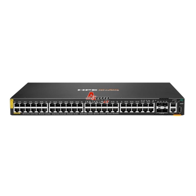 52 prievadų komutatorius HPE Aruba CX 6200F JL727B