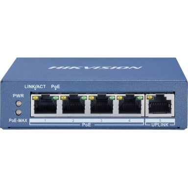 5 prievadų, 4 PoE prievadų komutatorius Hik-vision DS-3E0505P-E/M 5 prievadų, 4 PoE prievadų komutatorius Hik-vision DS-3E0505P-E/M