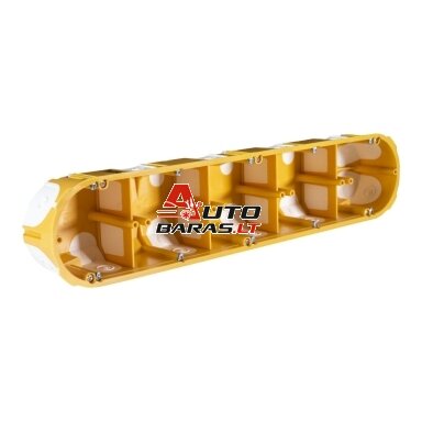 5 vietų dėžutė į gipsą Kopos KPL 64-50/5LD_NA (68mm, garsą slopinanti, geltona) 5 vietų dėžutė į gipsą Kopos KPL 64-50/5LD_NA (68mm, garsą slopinanti, geltona)
