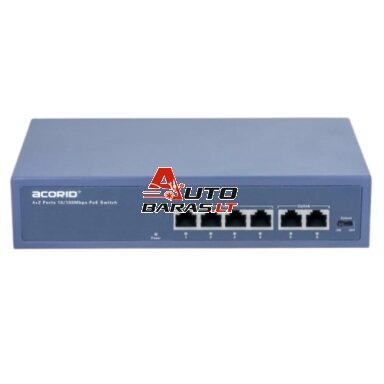 6 prievadų komutatorius Acorid CGS1106P (4 PoE, 2 Uplink gigabit) 6 prievadų komutatorius Acorid CGS1106P (4 PoE, 2 Uplink gigabit)