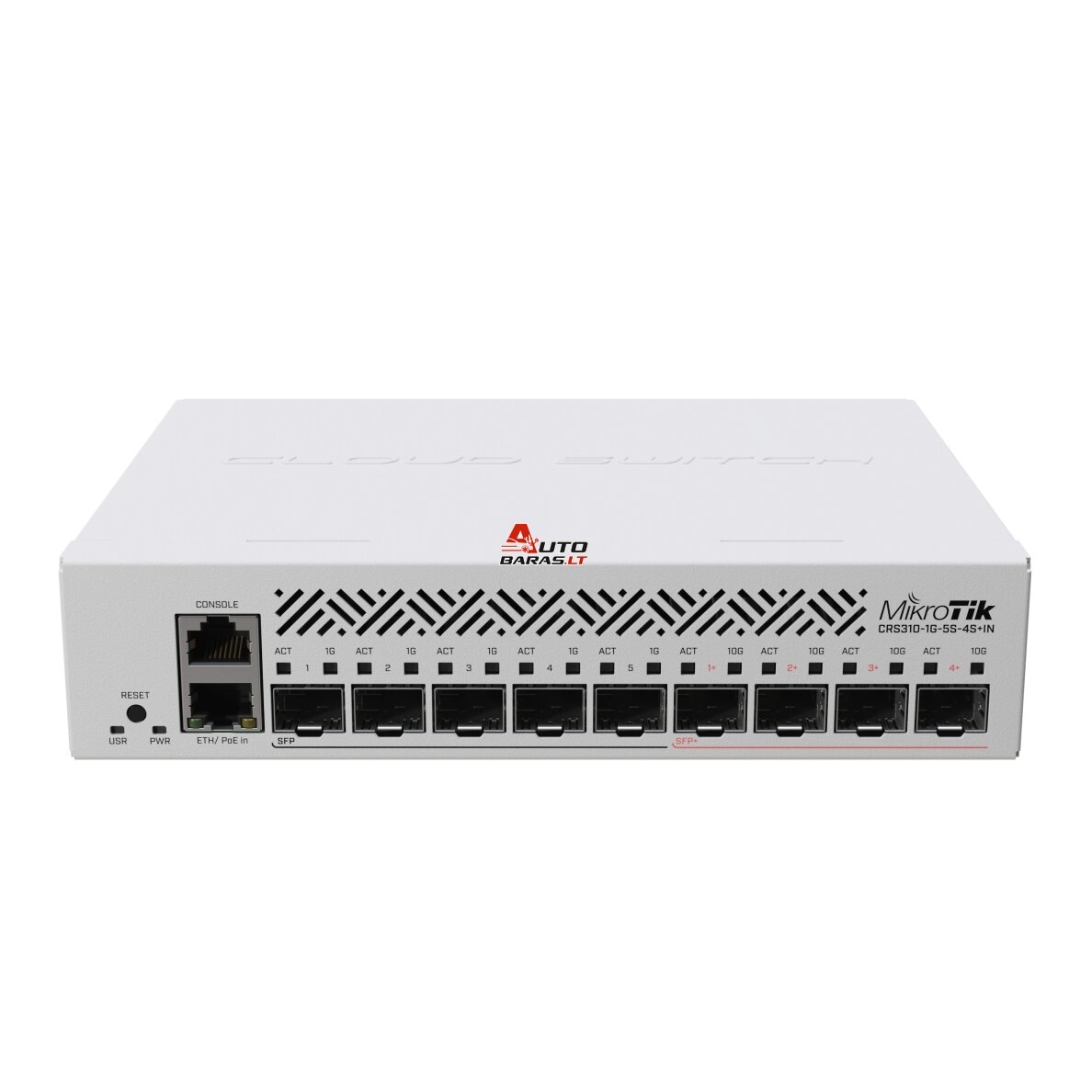 9 prievadų komutatorius MikroTik CRS310-1G-5S-4S+IN (1xLAN, 5xSFP, 4xSFP+)