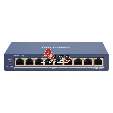9 prievadų, 8 PoE prievadų komutatorius Hikvision DS-3E1309P-EI