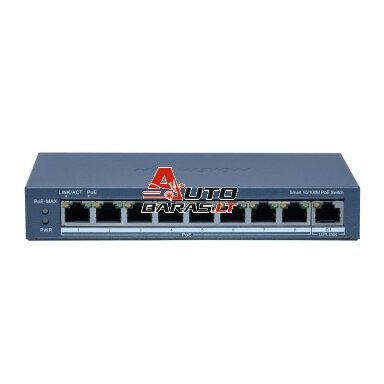 9 prievadų, 8 PoE prievadų komutatorius Hikvision DS-3E1309P-EI(B) 9 prievadų, 8 PoE prievadų komutatorius Hikvision DS-3E1309P-EI(B)