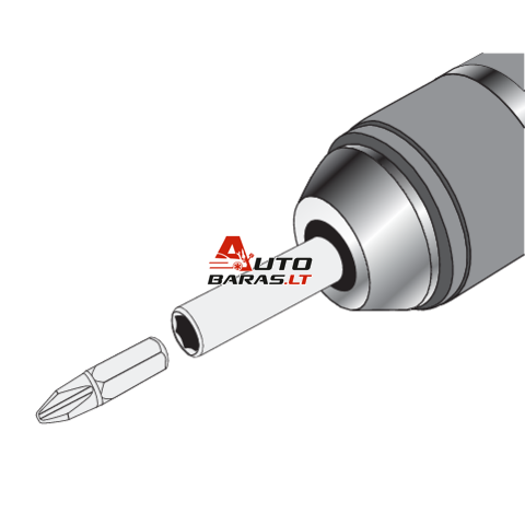 YATO Adapteris griebtuvui SDS+ - 1/4" (HEX) 2
