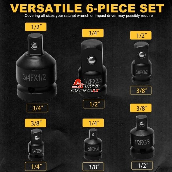Adapterių smūginių rinkinys 6vnt. 4