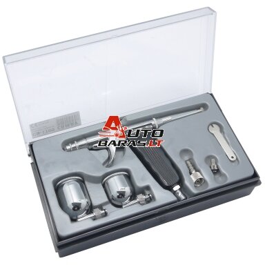 Aerografas Ø0.2mm su priedais Aerografas Ø0.2mm su priedais