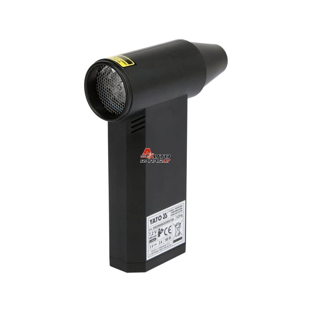 YATO Akumuliatorinis turbo pūstuvas mini 135000 RPM 7.2V LI-ION 7