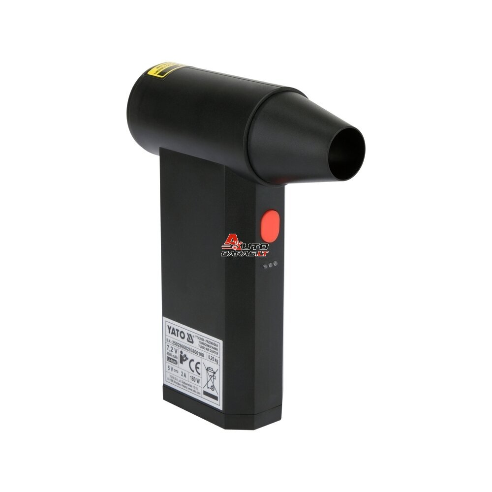 YATO Akumuliatorinis turbo pūstuvas mini 135000 RPM 7.2V LI-ION 6