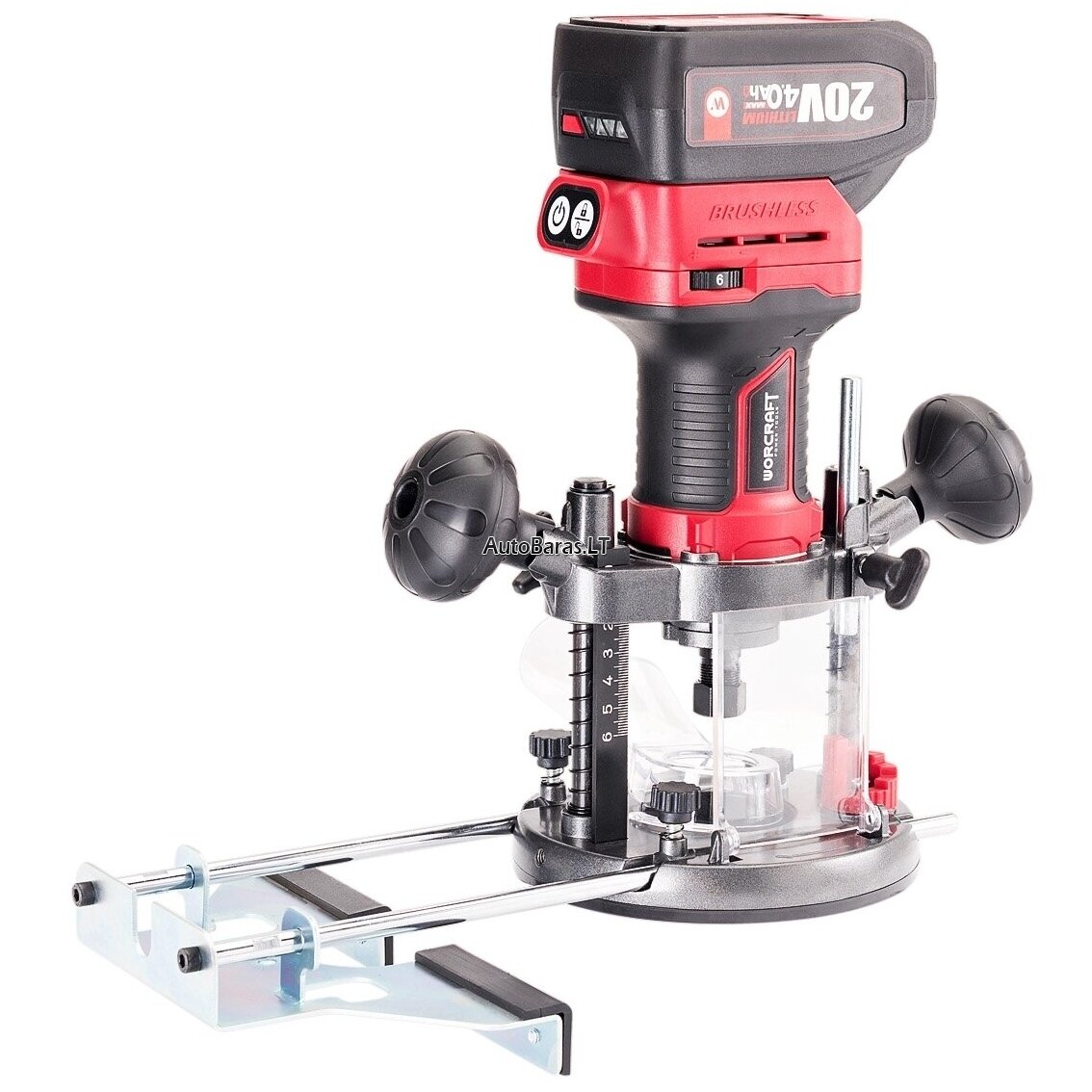 WORCRAFT Akumuliatorinė freza 20V LI-ION 1
