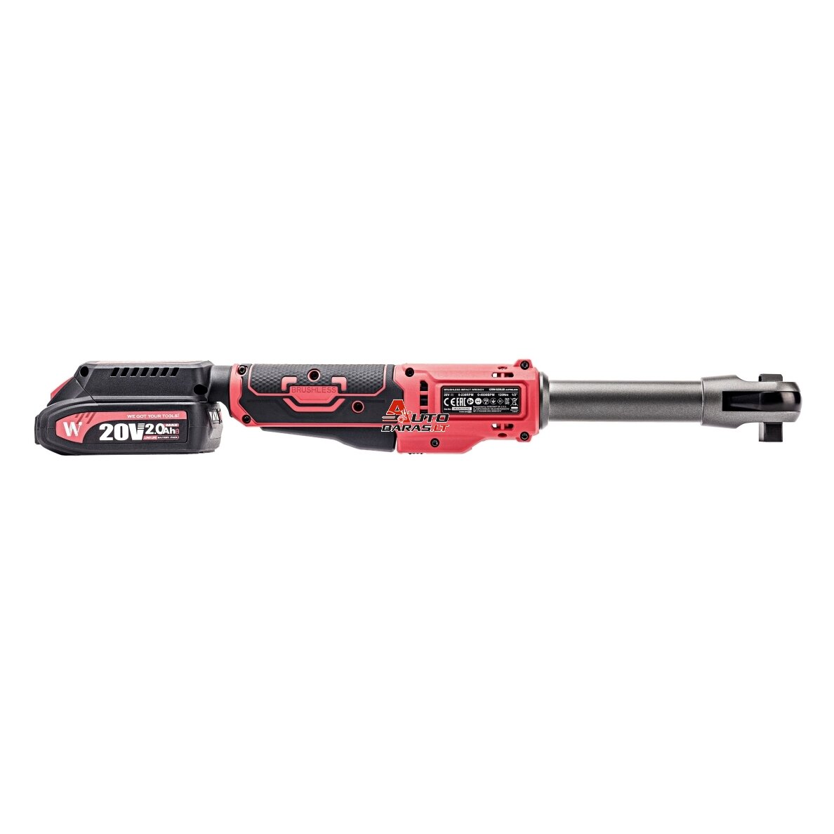 Akumuliatorinė smūginė terkšlė WORCRAFT 1/2" 20V LI-ION 4