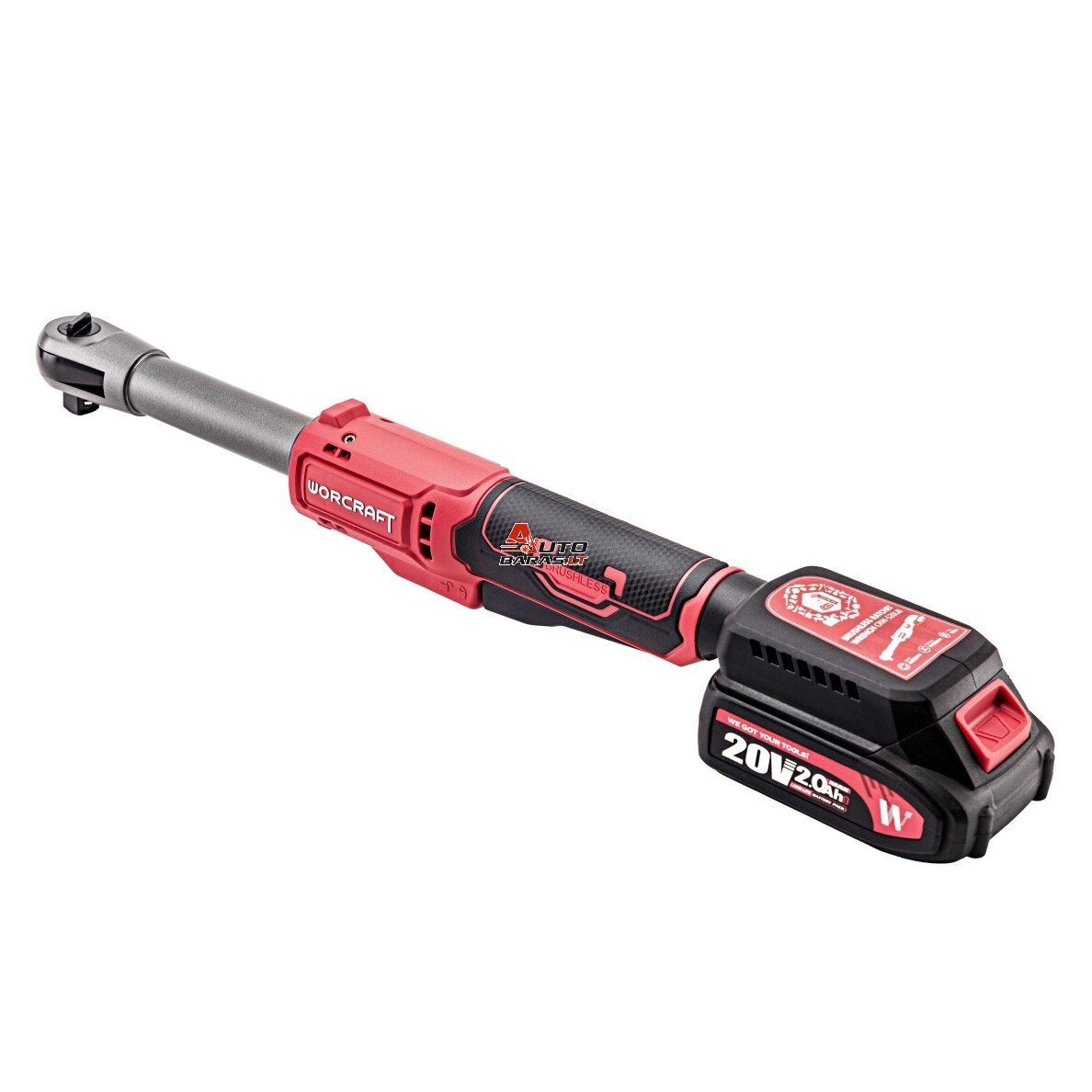 Akumuliatorinė smūginė terkšlė WORCRAFT 1/2" 20V LI-ION 3