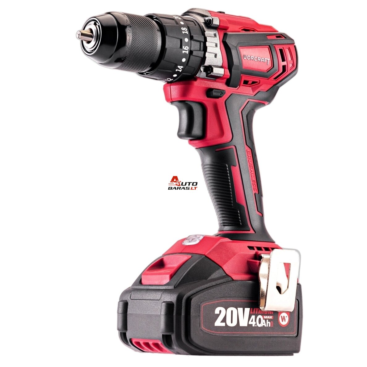 WORCRAFT Akumuliatorinio suktuvo-gręžtuvo ir smūginio suktuvo rinkinys 20V LI-ION (XCUBE dėžė) 3