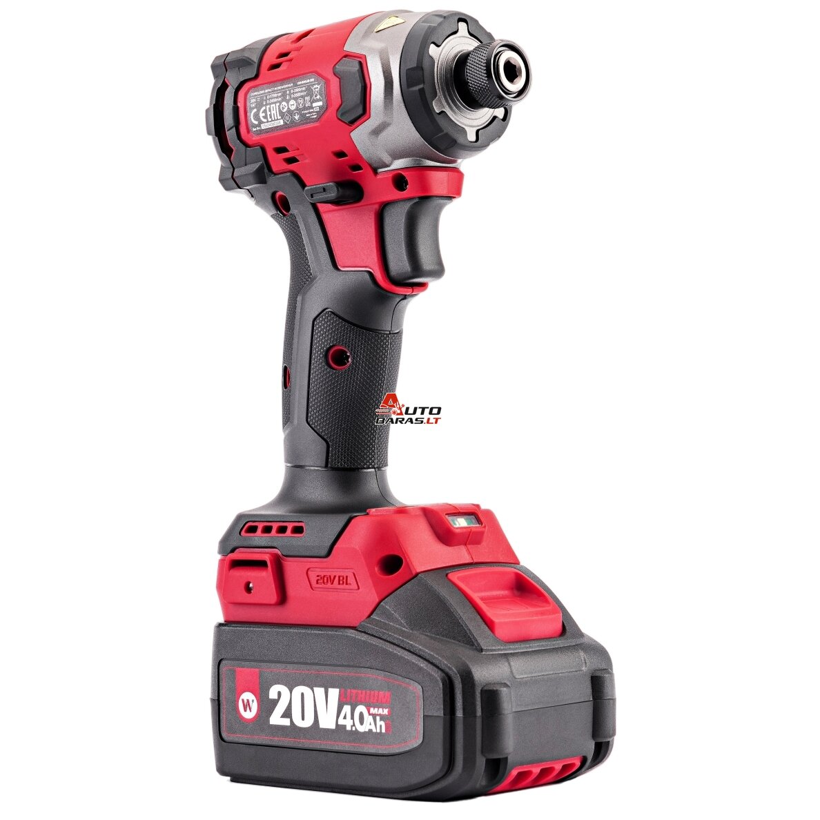 WORCRAFT Akumuliatorinio suktuvo-gręžtuvo ir smūginio suktuvo rinkinys 20V LI-ION (XCUBE dėžė) 9