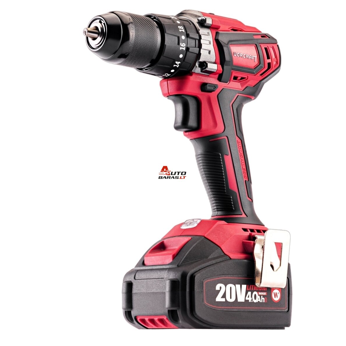 WORCRAFT Akumuliatorinio suktuvo-gręžtuvo ir smūginio suktuvo rinkinys 20V LI-ION (XCUBE dėžė) 2