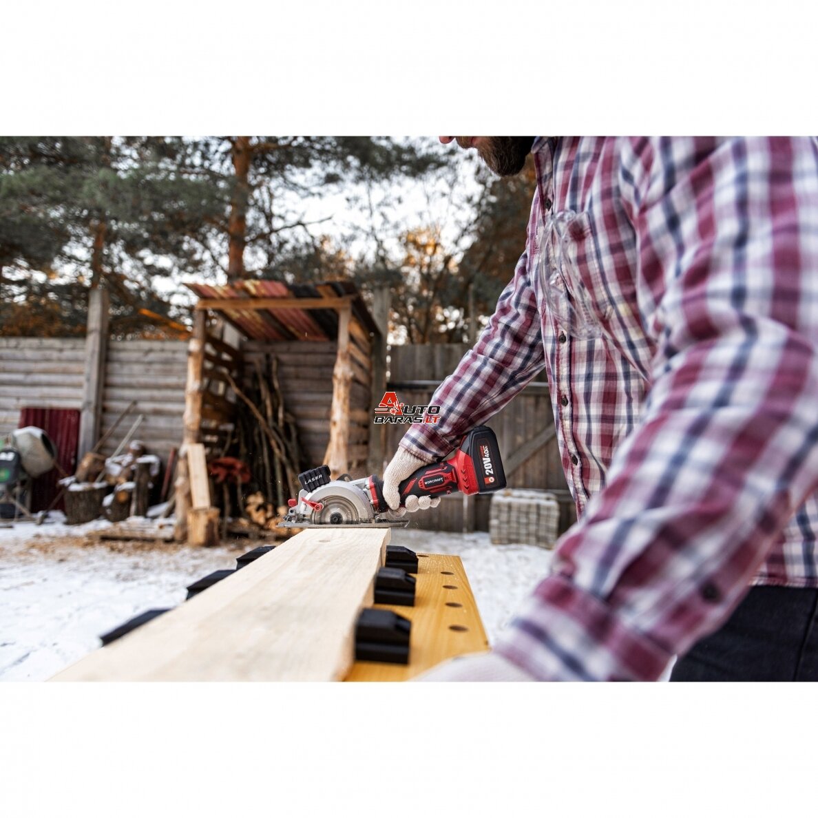 WORCRAFT Akumuliatorinis diskinis pjūklas 115mm su laseriu 20V LI-ION 10