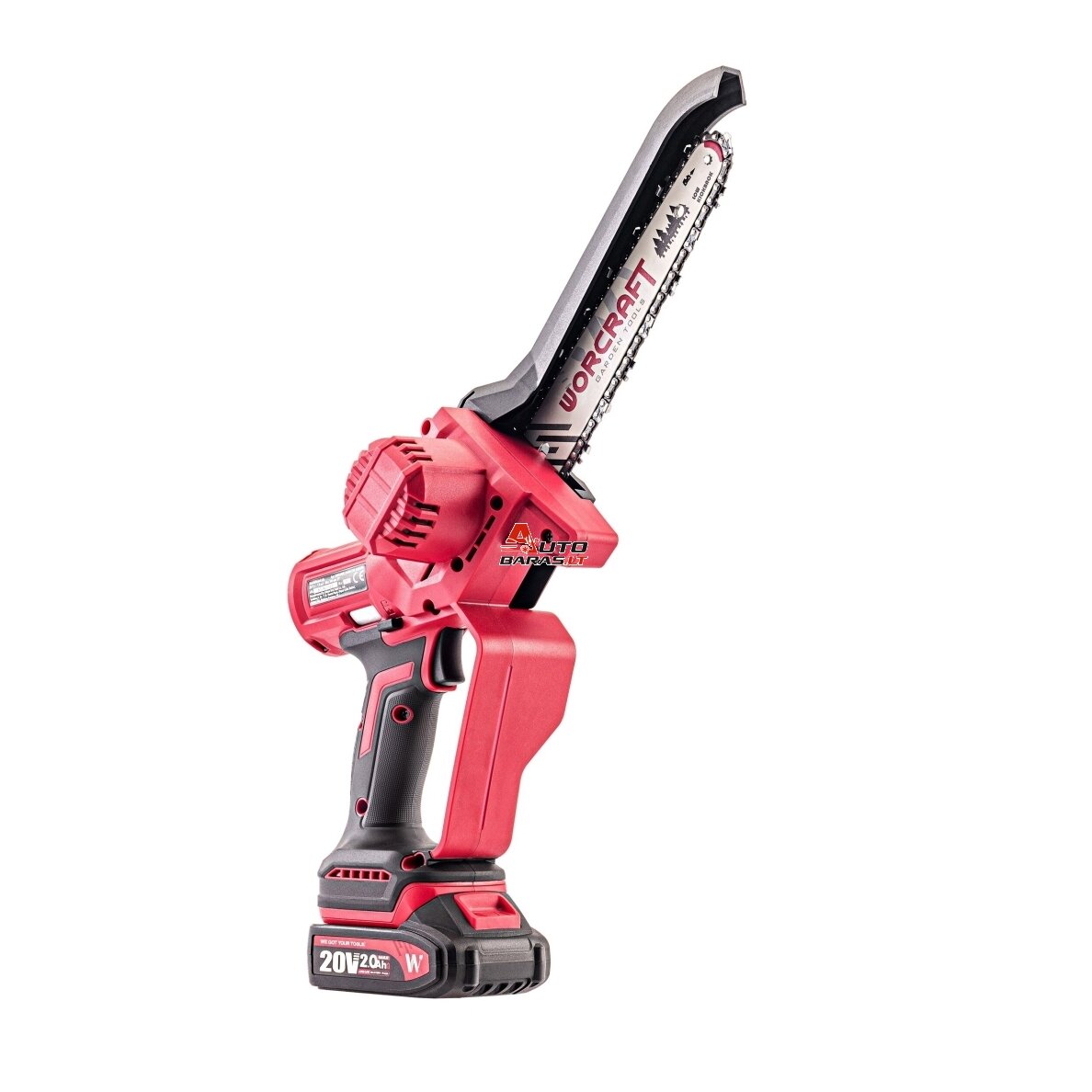 WORCRAFT Akumuliatorinis grandininis mini pjūklas 20V LI-ION 2.0Ah (pl.dėž.) 6