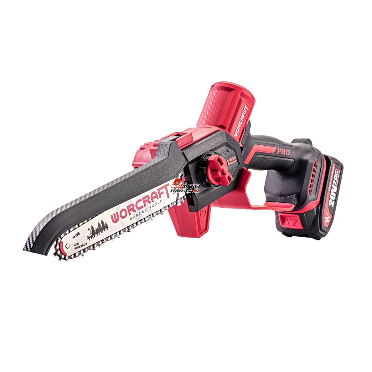 WORCRAFT Akumuliatorinis grandininis mini pjūklas 20V LI-ION 2.0Ah (pl.dėž.) 7