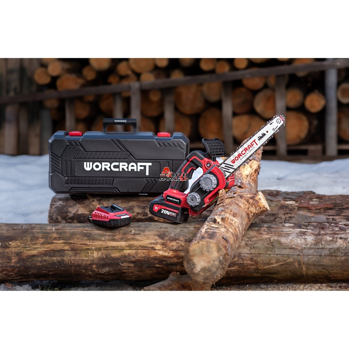WORCRAFT Akumuliatorinis grandininis pjūklas 20V LI-ION 26