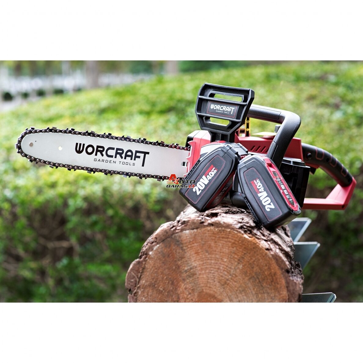 WORCRAFT Akumuliatorinis grandininis pjūklas 40V (20V+20V) LI-ION 11