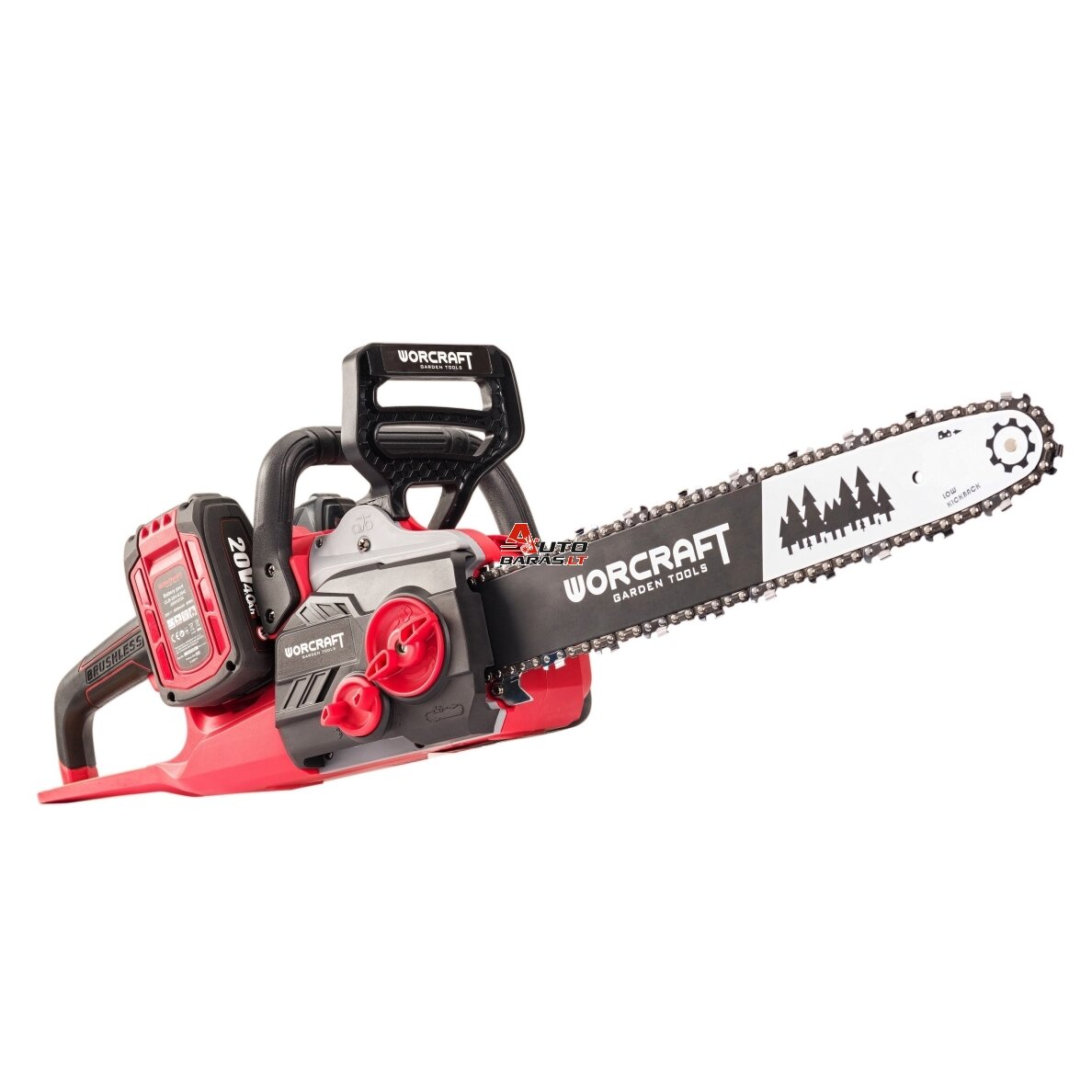 Akumuliatorinis grandininis pjūklas WORCRAFT 40V (20V+20V) LI-ION (Be akumuliatoriaus ir kroviklio) 2