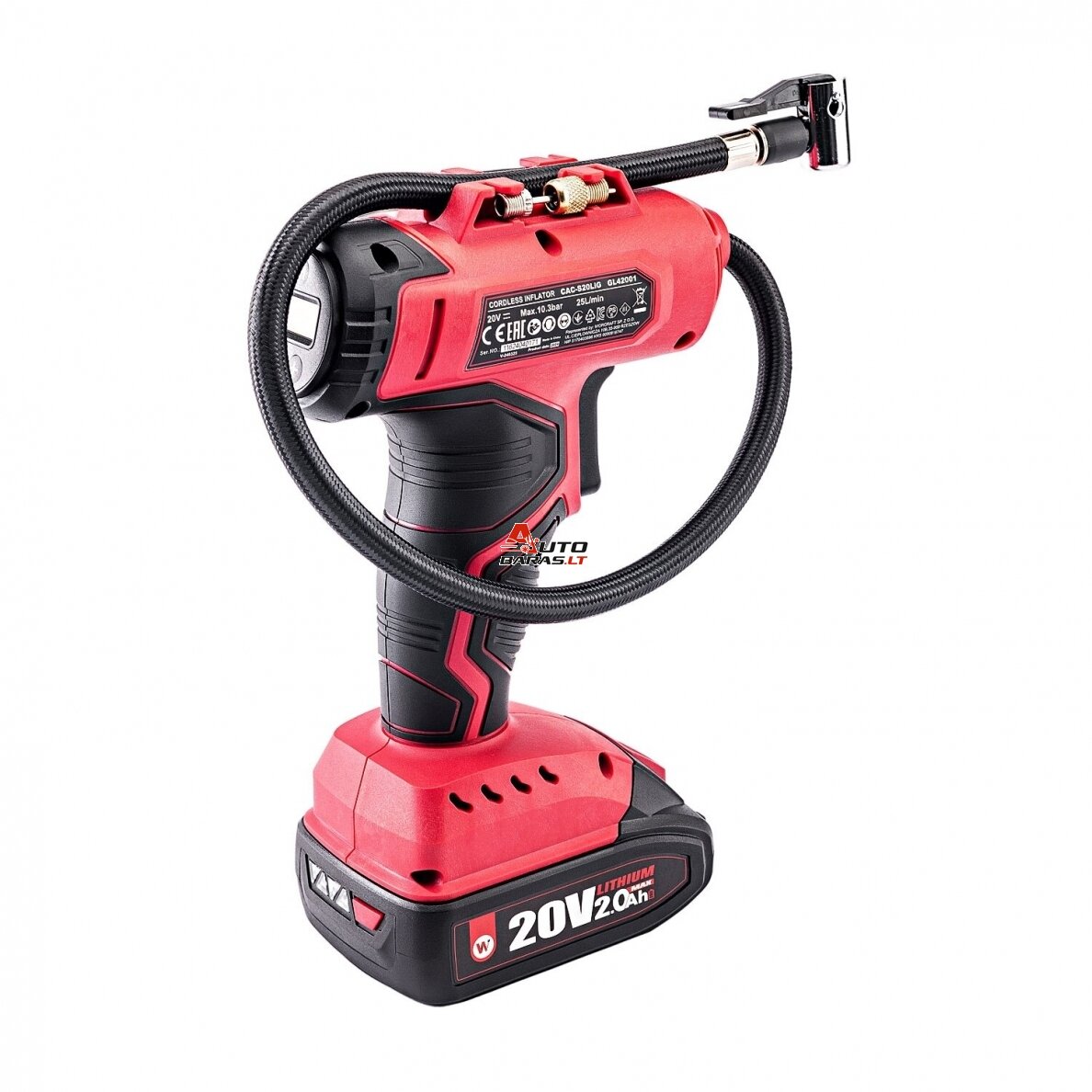 WORCRAFT Akumuliatorinis kompresorius 20V LI-ION 4